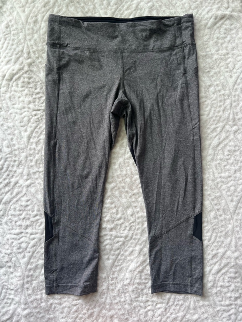 Lululemon Pace Rival Crop 22” Full On Luxtreme | Heathered Black Size 12 - Picture 2 of 11
